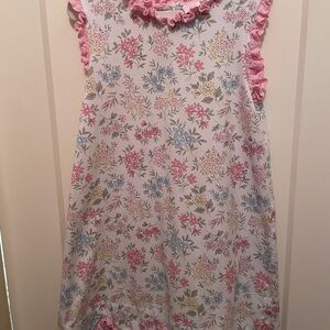 Floral Kids Dress with Pink Accents